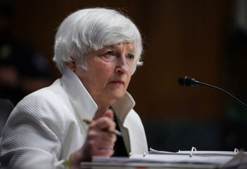 U.S. Treasury Secretary Janet Yellen testifies before a Senate Finance Commmittee hearing on President Biden's 2023 budget, on Capitol Hill in Washington, U.S., June 7, 2022. REUTERS/Evelyn Hockstein