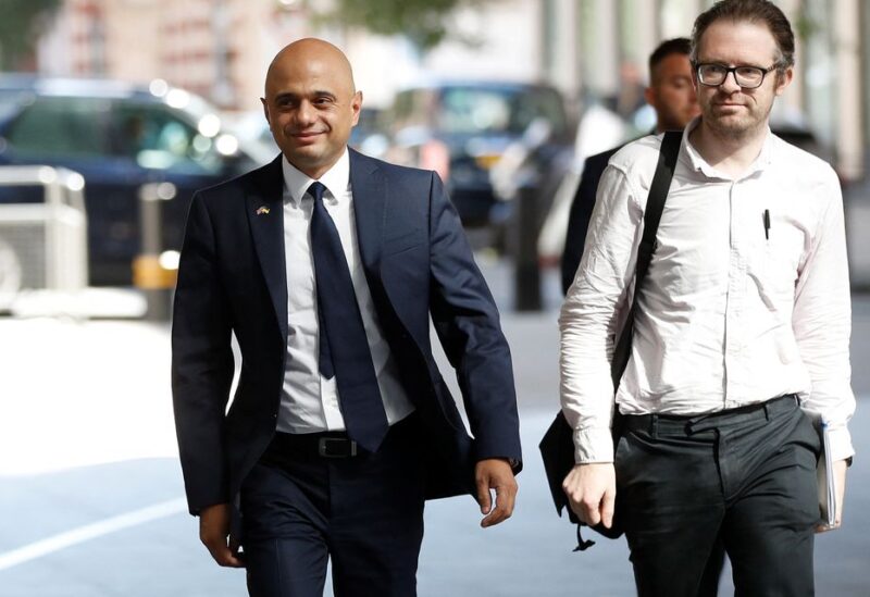 Sajid Javid, Conservative party leadership candidate walks at the BBC before appearing on the Sunday Morning with Sophie Raworth show, in London, Britain