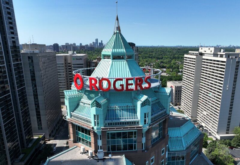 The Rogers Building, the green-topped corporate campus of Canadian media conglomerate Rogers Communications is seen in downtown Toronto, Ontario, Canada July 9, 2022. REUTERS/Chris Helgren