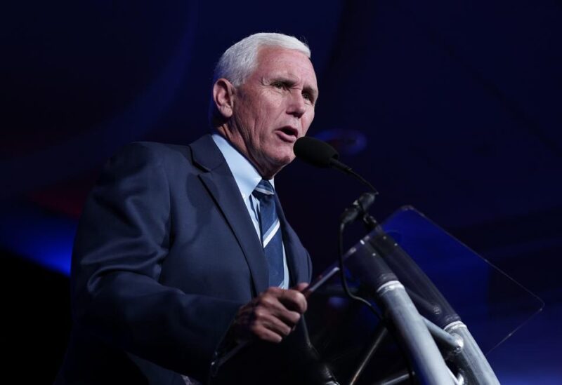 Former Vice President Mike Pence speaks at the Young America's Foundation's National Conservative Student Conference, Tuesday, July 26, 2022, in Washington. (AP Photo/Patrick Semansky)