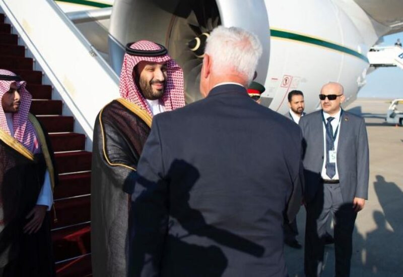 Bin salman arrives in Greece