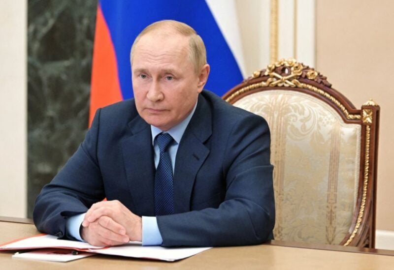 Russian President Vladimir Putin chairs a meeting with members of the Security Council via video link at the Kremlin in Moscow, Russia July 28, 2022. Sputnik/Pavel Byrkin/Kremlin via REUTERS