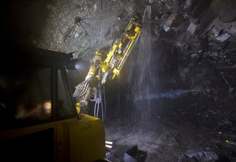 Drilling operations at a depth of 516 metres below the surface at the Chibuluma copper mine in the Zambian copperbelt region