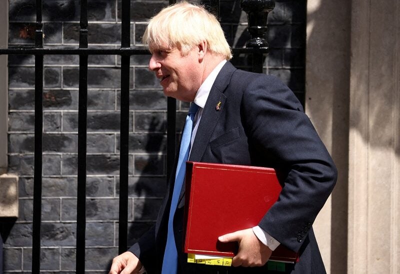 British Prime Minister Boris Johnson walks outside Downing Street in London, Britain, July 20, 2022. REUTERS/Henry Nicholls