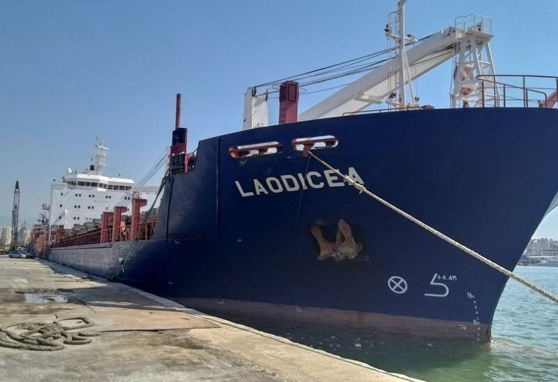 A view shows the ship "Laodicea" docked at port of Tripoli in northern Lebanon, July 29, 2022. REUTERS/Walid Saleh