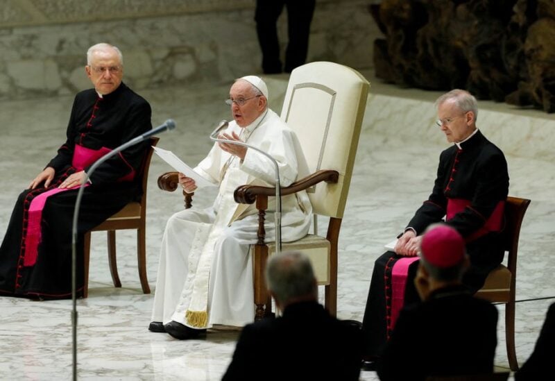 Pope Francis holds the weekly general audience at the Vatican, August 3, 2022. REUTERS/Remo Casilli