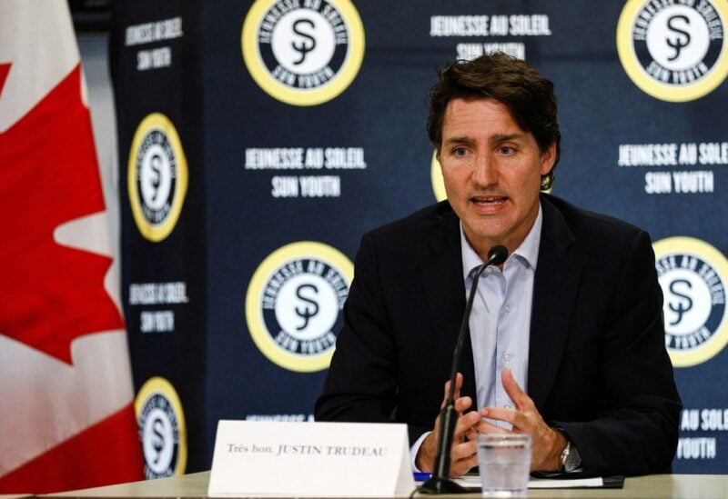 Canada's Prime Minister Justin Trudeau speaks during a roundtable discussion with members of Sun Youth non-profit organization, victims and survivors of violent crime in Montreal, Quebec, Canada July 11, 2022. REUTERS/Evan Buhler/File Photo