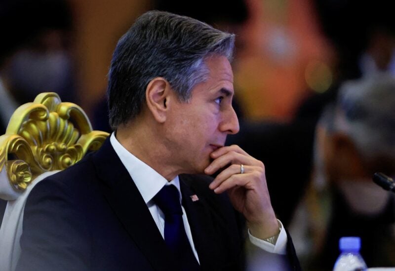 U.S. Secretary of State Antony Blinken attends the East Asia Summit during the ASEAN Foreign Ministers Meeting in Phnom Penh, Cambodia August 5, 2022. REUTERS/Soe Zeya Tun