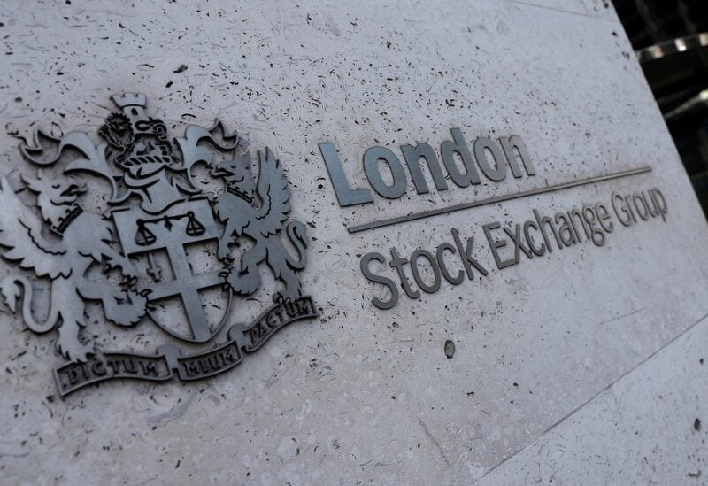 Signage is seen outside the entrance of the London Stock Exchange in London, Britain. Aug 23, 2018. REUTERS/Peter Nicholls/File Photo