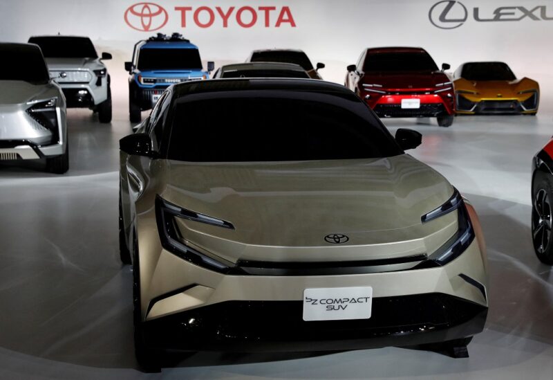 Toyota Motor Corporation's bZ Compact SUV is pictured after a briefing on the company's strategies on battery EVs in Tokyo, Japan, December 14, 2021. REUTERS/Kim Kyung-Hoon