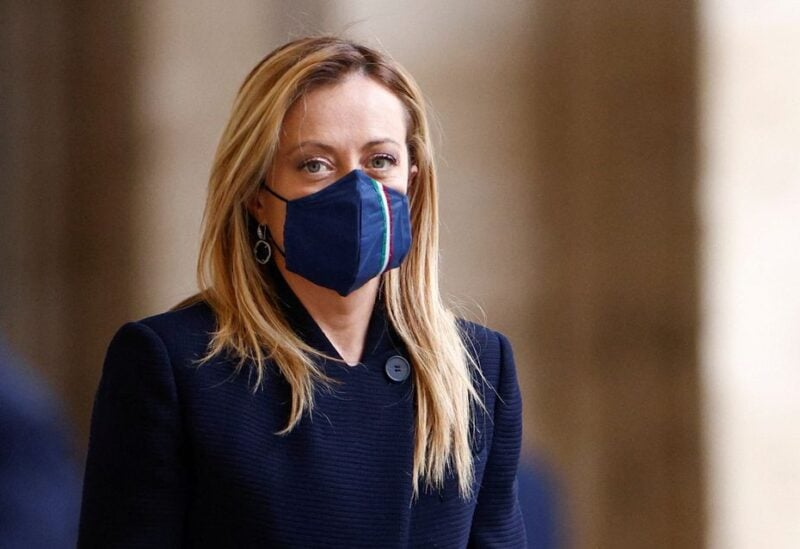 Brothers of Italy party leader Giorgia Meloni arrives for a meeting at the Quirinale Palace in Rome, Italy January 29, 2021. REUTERS/Guglielmo Mangiapane/File Photo