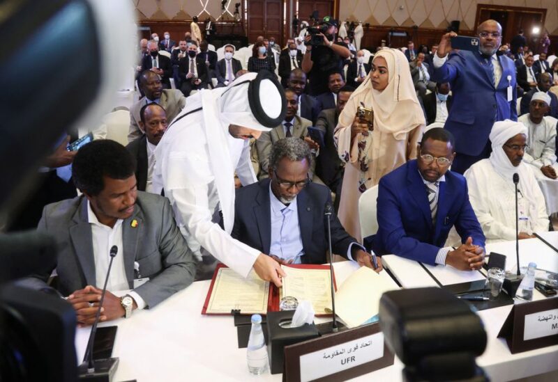 Chad's transitional military authorities and rebels attend a signing agreement for a national dialogue at Sheraton Hotel in Doha, Qatar August 8, 2022. REUTERS/Ibraheem Al Omari