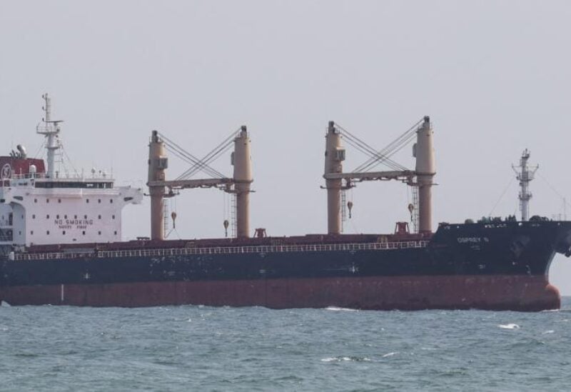 The Liberian-flagged bulk carrier Osprey S arrives to the sea port in Chornomorsk after restarting grain export, amid Russia's attack on Ukraine, Ukraine August 10, 2022.