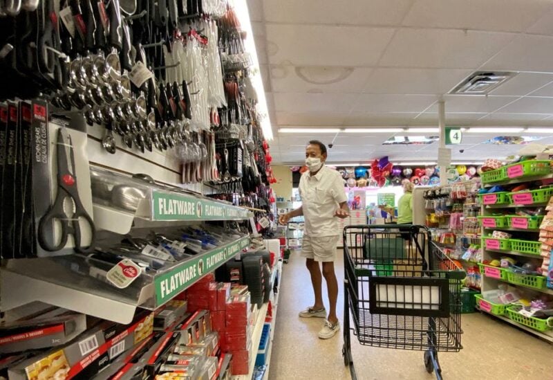 A shopper wearing a face mask is pictured at a Dollar Tree store in Pasadena, California, U.S., June 11, 2020
