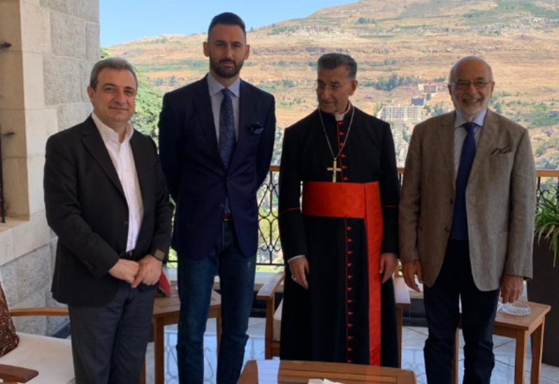 Maronite Patriarch Rahi meets Taymour Jumblatt, former minister Damianos Kattar