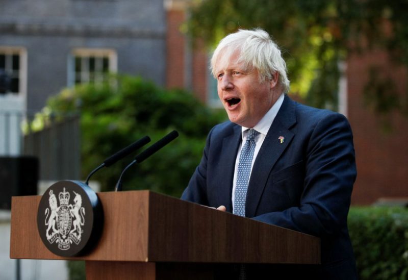 Former British Prime Minister Boris Johnson hosts a reception for the winners of the Points of Light Award in Downing Street, London, Britain August 9, 2022. REUTERS/Peter Nicholls/Pool