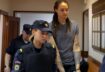 U.S. basketball player Brittney Griner, who was detained at Moscow's Sheremetyevo airport and later charged with illegal possession of cannabis, is escorted after the final statements in a court hearing in Khimki outside Moscow, Russia August 4, 2022. REUTERS/Evgenia Novozhenina/Pool