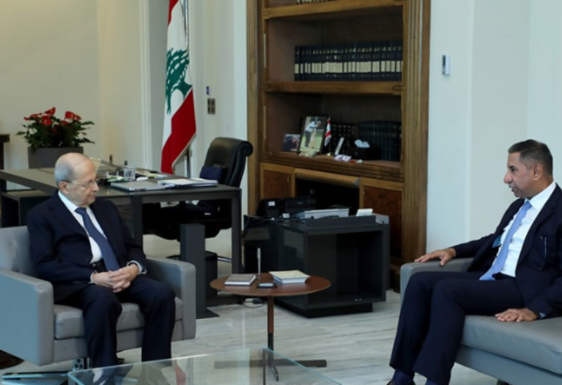 President Aoun meets Iraqi ambassador on farewell visit