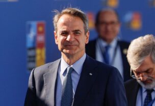 Greek Prime Minister Kyriakos Mitsotakis attends a NATO summit in Madrid, Spain June 30, 2022. REUTERS/Susana Vera/File Photo