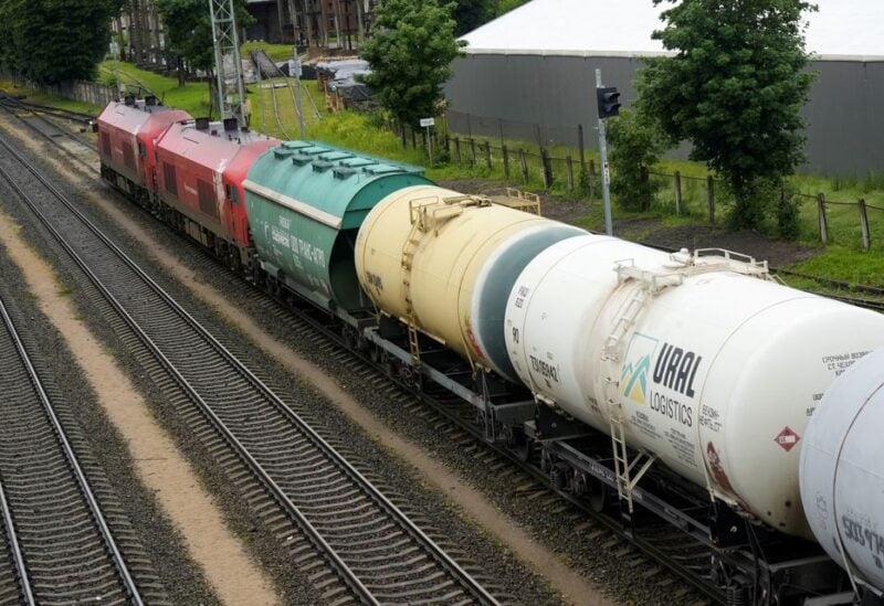 Freight train wagons from Russian enclave Kaliningrad are seen at the border railway station in Kybartai, Lithuania June 21, 2022