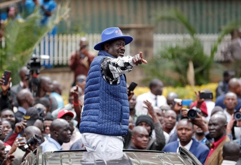 Kenya's opposition leader and presidential candidate Raila Odinga, of the Azimio La Umoja (Declaration of Unity) One Kenya Alliance