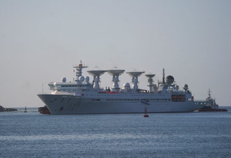 Chinese military survey ship Yuan Wang 5 arrives at Hambantota International Port in Hambantota, Sri Lanka, August 16, 2022