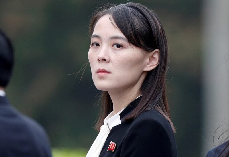 FILE PHOTO: Kim Yo Jong, sister of North Korea's leader Kim Jong Un attends wreath-laying ceremony at Ho Chi Minh Mausoleum in Hanoi, Vietnam March 2, 2019. REUTERS/Jorge Silva/Pool/File Photo