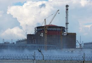 A view shows the Zaporizhzhia Nuclear Power Plant in the course of Ukraine-Russia conflict