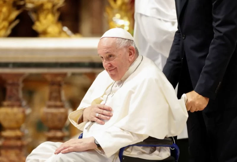 Pope Francis attends a consistory ceremony to elevate Roman Catholic prelates to the rank of cardinal, at Saint Peter's Basilica at the Vatican, August 27, 2022. REUTERS