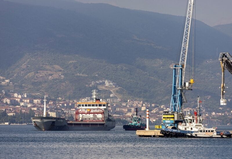 Turkish-flagged cargo ship Polarnet, carrying Ukrainian grain, approaches its final destination, marking the completion of the first shipment since the exports were re-launched from Ukraine, at Safiport Derince in gulf of Izmit in Kocaeli province, Turkey August 8, 2022. REUTERS/Umit Bektas