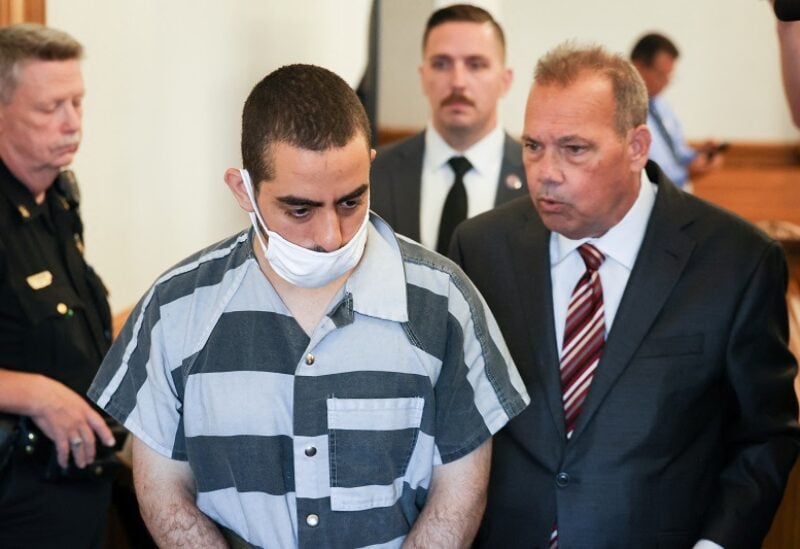 Hadi Matar appears in court on charges of attempted murder and assault on author Salman Rushdie, in Mayville, New York, U.S., August 18, 2022. REUTERS/Lindsay DeDario
