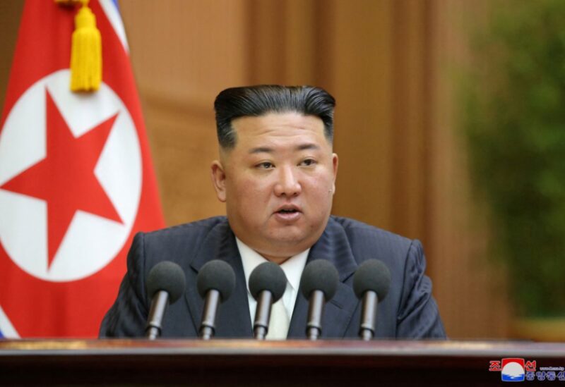North Korea's leader Kim Jong Un addresses the Supreme People's Assembly, North Korea's parliament, which passed a law officially enshrining its nuclear weapons policies, in Pyongyang, North Korea, September 8, 2022 in this photo released by North Korea's Korean Central News Agency (KCNA). KCNA via REUTERS