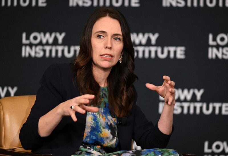 FILE PHOTO - New Zealand's Prime Minister Jacinda Ardern addresses the Lowy Institute in Sydney, Australia, July 7, 2022. Dean Lewins/Pool via REUTERS