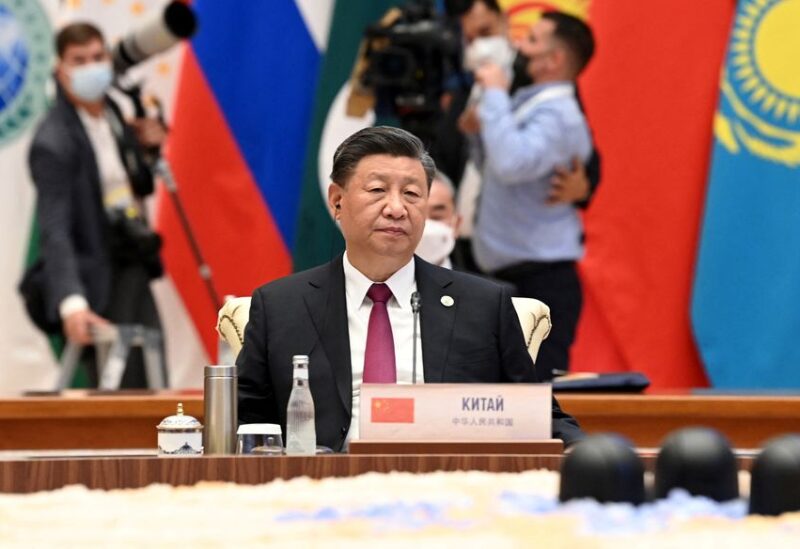 Chinese President Xi Jinping attends a meeting of the council of heads of the Shanghai Cooperation Organization (SCO) member states at a summit in Samarkand, Uzbekistan September 16, 2022. Sultan Dosaliev/Kyrgyz Presidential Press Service/Handout via REUTERS