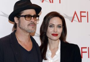 Actor Brad Pitt and actress/director Angelina Jolie pose at the AFI Awards 2014 honoring excellence in film and television in Beverly Hills, California on January 9, 2015. REUTERS/Kevork Djansezian
