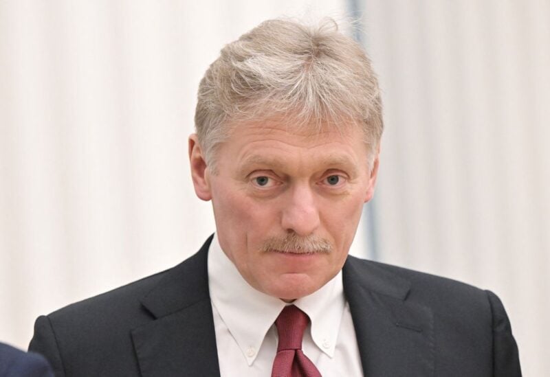 Kremlin spokesman Dmitry Peskov attends a joint news conference of Russian President Vladimir Putin and Belarusian President Alexander Lukashenko in Moscow, Russia February 18, 2022. Sputnik/Sergey Guneev/Kremlin via REUTERS