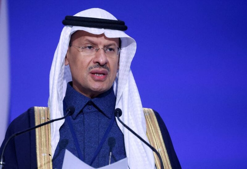 Saudi Energy Minister, Prince Abdulaziz bin Salman al-Saud, speaks during the UN Climate Change Conference (COP26), in Glasgow, Scotland, Britain, November 10, 2021. REUTERS/Yves Herman