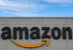 The Amazon logo is seen outside its JFK8 distribution center in Staten Island, New York, U.S. November 25, 2020. REUTERS/Brendan McDermid/File Photo