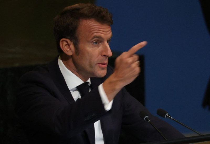 France's President Emmanuel Macron addresses the 77th Session of the United Nations General Assembly at U.N. Headquarters in New York City, U.S., September 20, 2022. REUTERS/Amr Alfiky