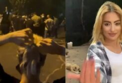Hadis Najafi had earlier gone viral in a TikTok video where she was seen tying her hair and preparing to join the anti-government protests. (Twitter)