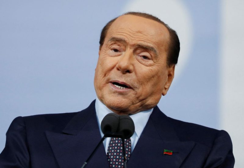 Forza Italia leader Silvio Berlusconi speaks during the closing electoral campaign rally of the centre-right's coalition in Piazza del Popolo, ahead of the September 25 general election, in Rome, Italy, September 22, 2022. REUTERS/Yara Nardi