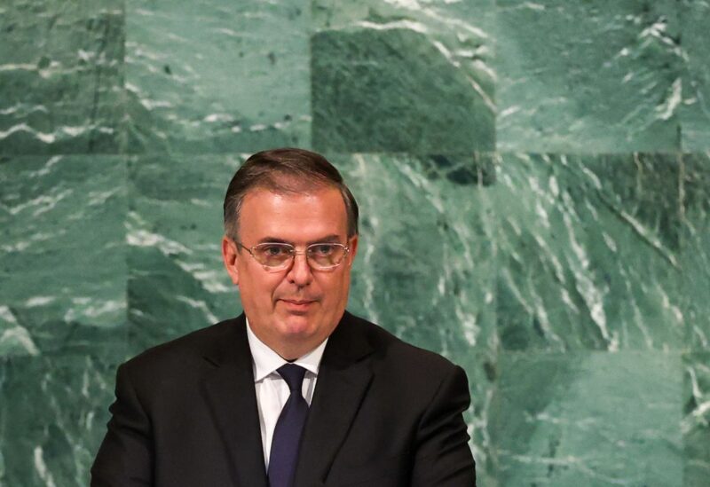 Mexican Foreign Minister Marcelo Ebrard addresses the 77th Session of the United Nations General Assembly at U.N. Headquarters in New York City, U.S., September 22, 2022. REUTERS/David 'Dee' Delgado