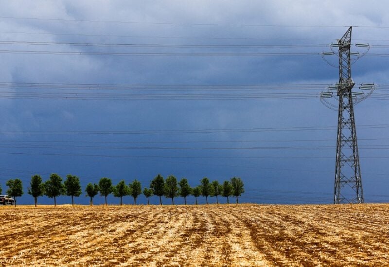 FILE PHOTO: Pylons of high-tension electricity power lines are pictured near Villers-la-Montagne in France, September, 3, 2022. REUTERS/Gonzalo Fuentes/File Photo