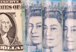Pound and U.S. dollar banknotes are seen in this illustration taken January 6, 2020. REUTERS