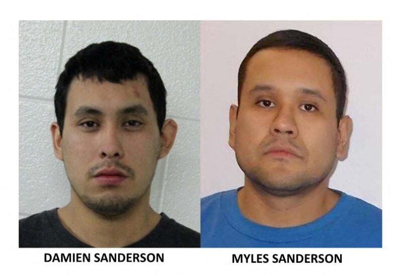 Damien Sanderson and Myles Sanderson, who are named by the Royal Canadian Mounted Police (RCMP) as suspects in stabbings in Canada's Saskatchewan province, are pictured in this undated handout image released by the RCMP September 4, 2022. RCMP/Handout via REUTERS THIS IMAGE HAS BEEN SUPPLIED BY A THIRD PARTY. NO RESALES. NO ARCHIVES