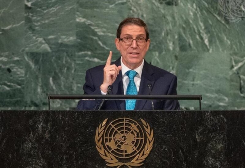 Cuban Foreign Minister Bruno Rodriguez addressing 77th session of UN General Assembly. (Photo courtesy: United Nations)