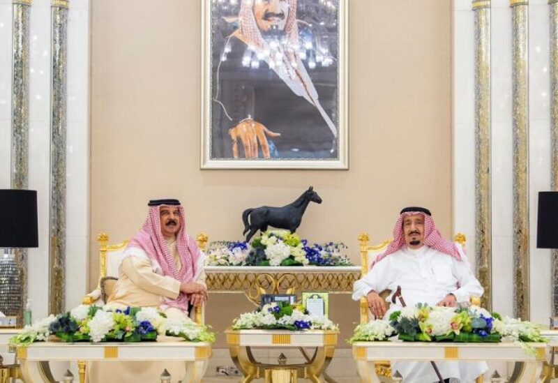 Custodian of the Two Holy Mosques King Salman bin Abdulaziz and Bahrain’s King Hamad bin Isa Al Khalifa in Jeddah. (SPA)