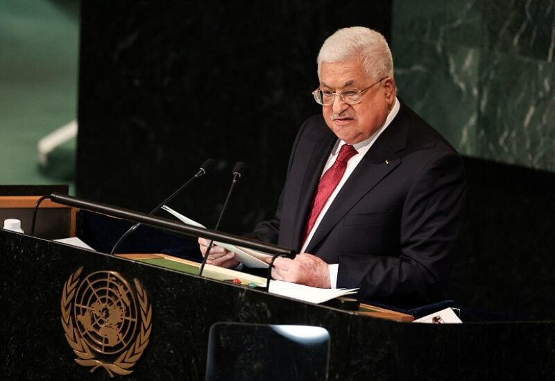 Palestine’s President Mahmoud Abbas addresses the 77th United Nations General Assembly at U.N. headquarters in New York City, New York, U.S., September 23, 2022. REUTERS/Caitlin Ochs