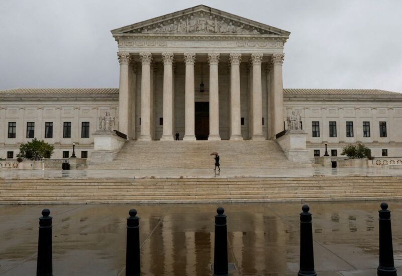 A general view of the U.S. Supreme Court building in the rain the day before the start of the court's new term in Washington, U.S. October 2, 2022. REUTERS/Jonathan Ernst/File Photo