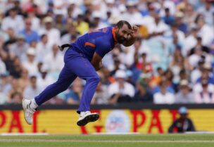 Cricket - Men's One Day International Series - England v India - Kia Oval, London, Britain - July 12, 2022 India's Mohammed Shami in action Action Images via Reuters/Andrew Couldridge